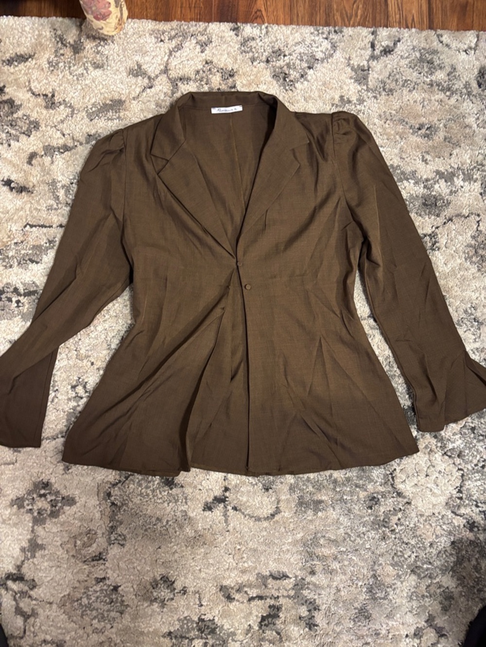 Tailored Brown Single-Button Women's Blazer